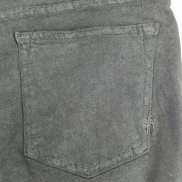 Rich & Skinny Black Jeans Womens Size 32 Mid Rise Front Zipper Button Closure - Picture 9 of 12